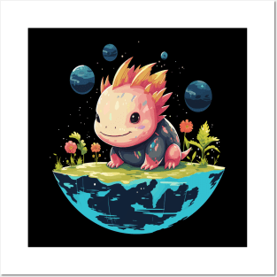 Axolotl Earth Day Posters and Art